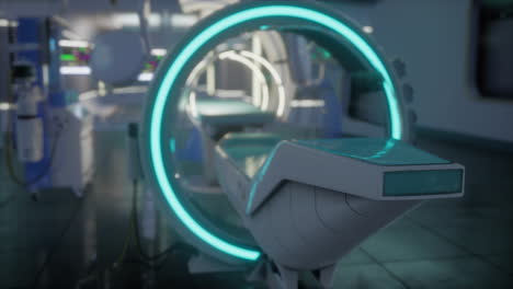 futuristic mri magnetic resonance laboratory