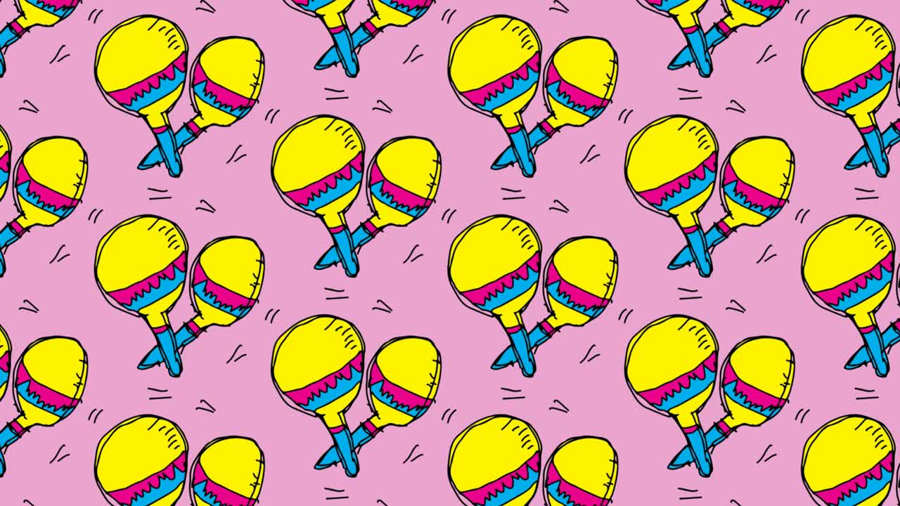 niños dibujando arte pop fondo sin costuras con tema de sacudida de percusión