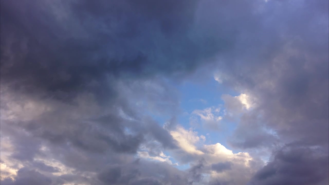 Clouds in the sky. Shooting of time lapse.