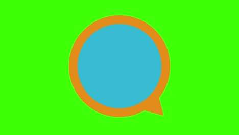 animación de un icono infográfico en un fondo de pantalla verde