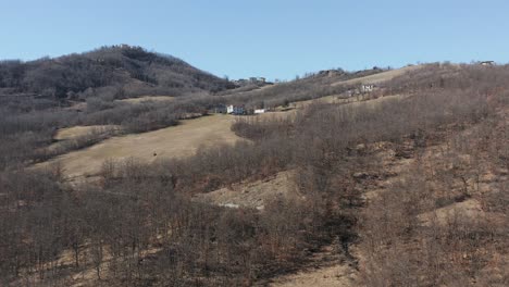 Antenne-–-Podesttrieb,-Der-Wälder-In-Den-Apenninen-Enthüllt