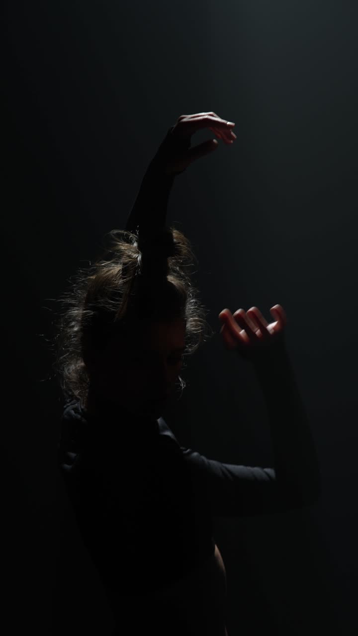 Silhouette di danza dinamica