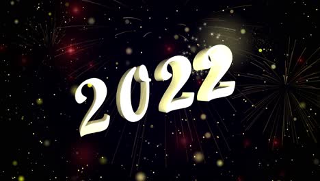 3d 4k happy new year 2022 background new year resolution concept background glowing blinking 2022