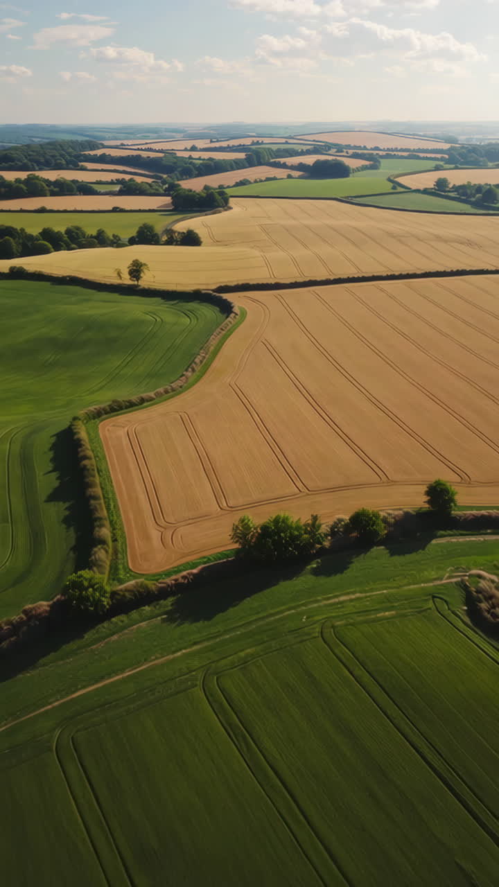 Aerial View of Agricultural Fields