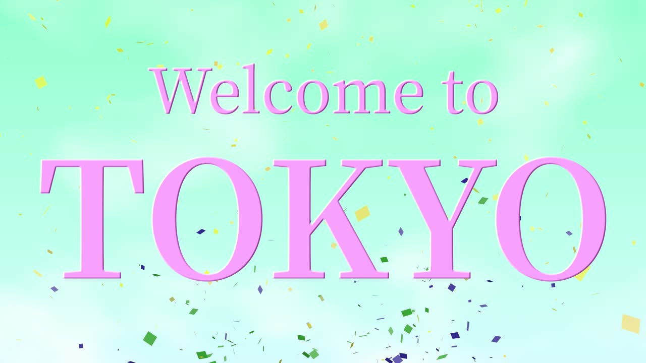 도쿄에 오신 것을 환영합니다: 메시지, 텍스트, 애니메이션, 모션 그래픽