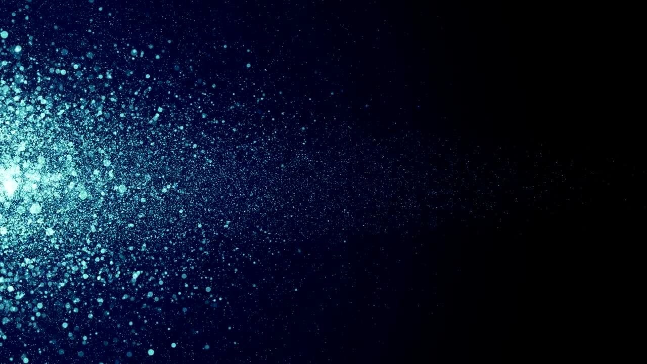 Particles Blue dust abstract light bokeh motion titles cinematic background loop