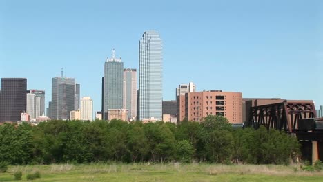 panright of the dallas texas skyline