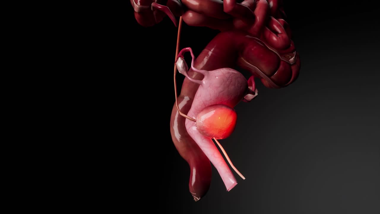 sistema reproductivo femenino anatomía concepto médico animación en 3d