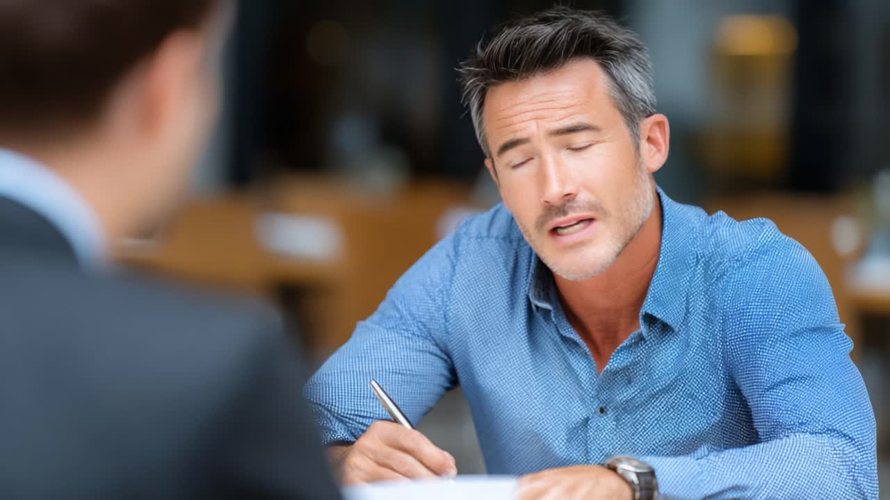 Engaging Conversation Between Two Professionals: A Thoughtful Discussion Captured in Two Frames Highlighting Focus and Expression