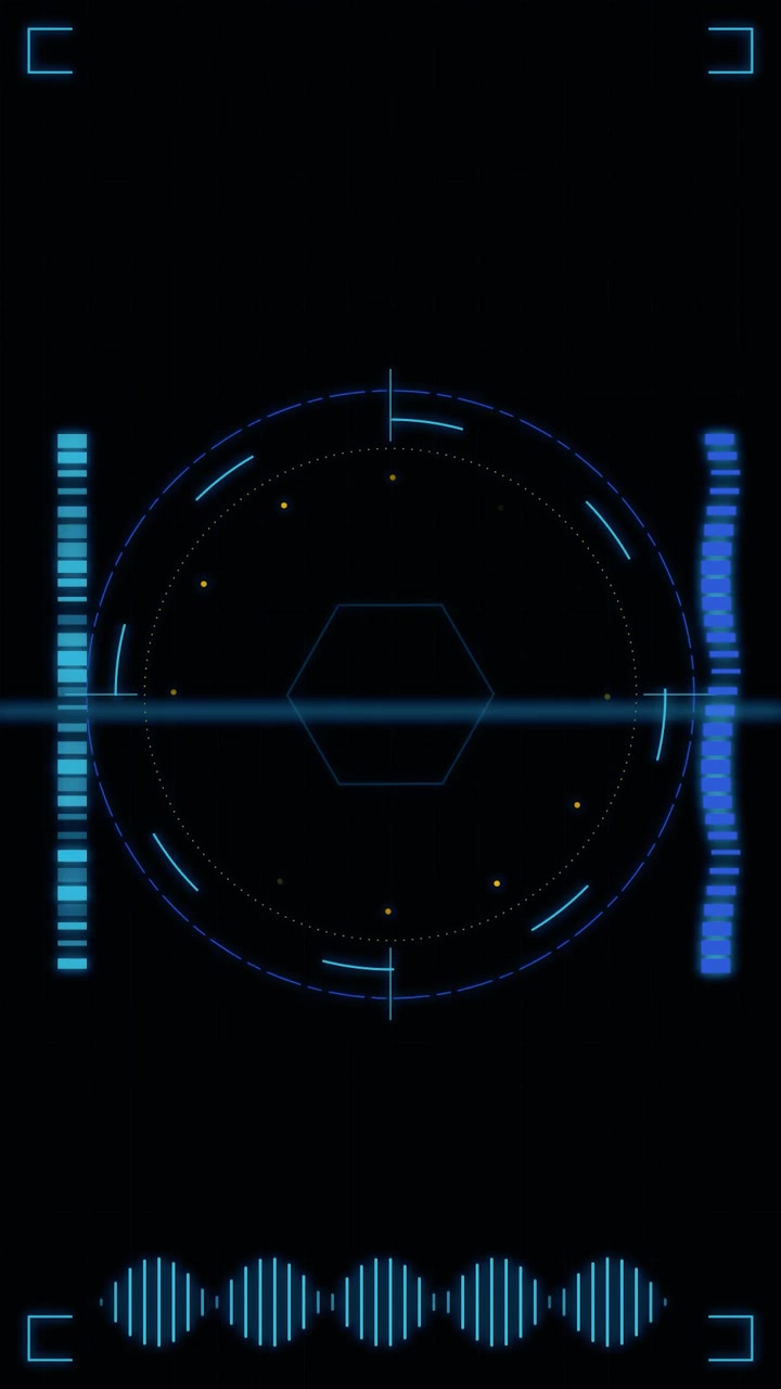 Interfaccia HUD Digitale Futuristica con Animazione di Scansione