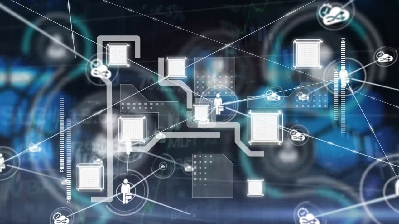 animación de la red de conexiones a través del procesamiento de datos