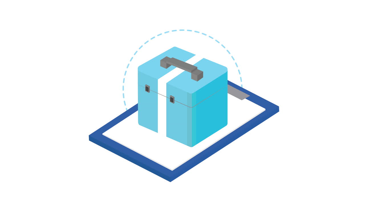 클립보드에 있는 파란색 도구 상자