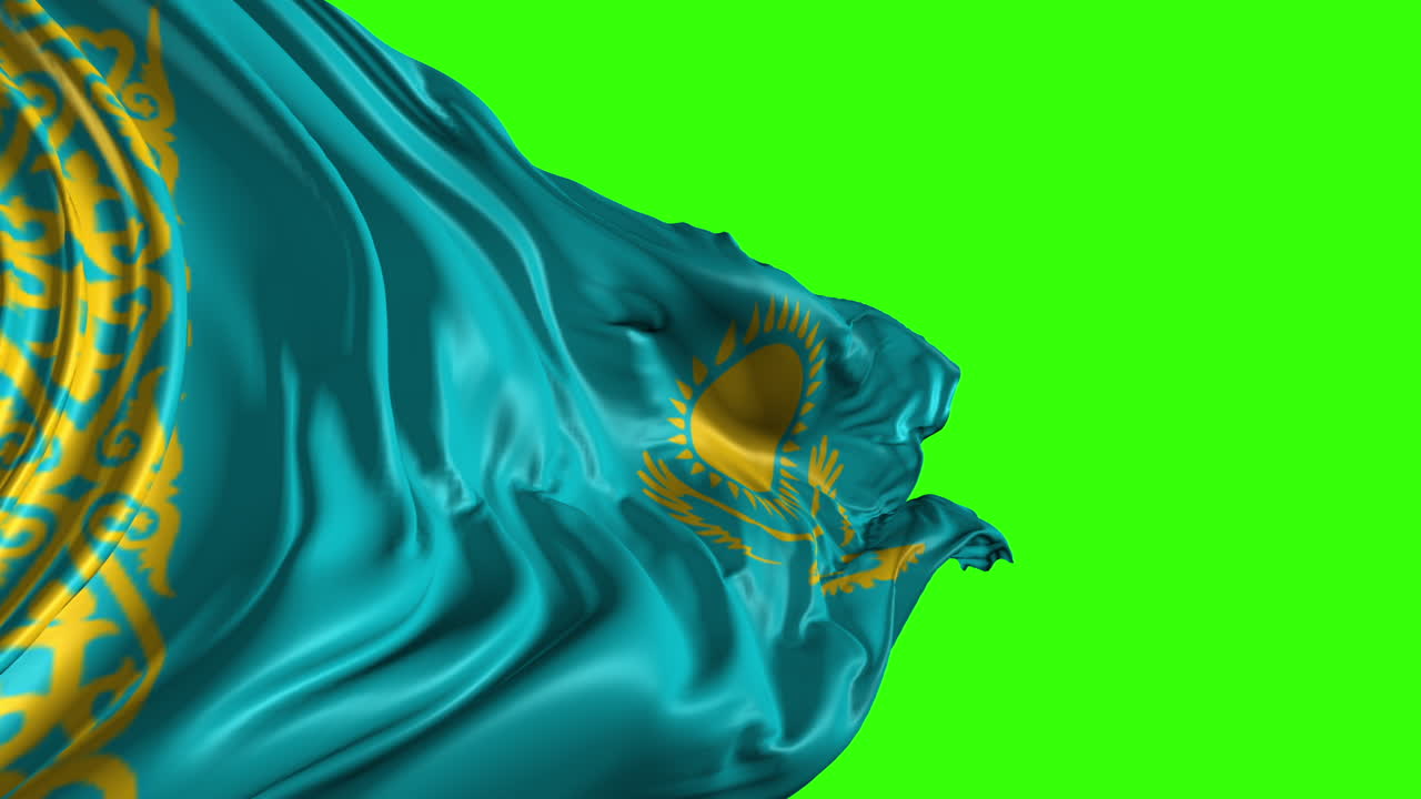 bandera de la república de kazajstán