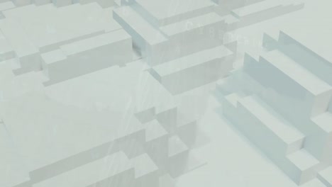 animación de advertencia de ciberataque sobre formas en movimiento sobre fondo blanco