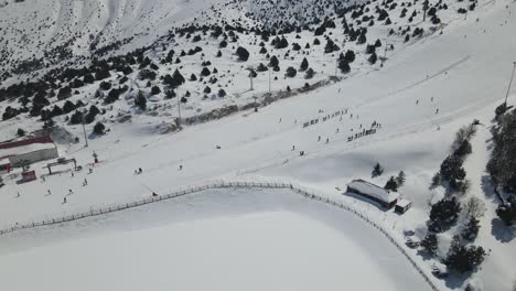 people skiing on the ski area