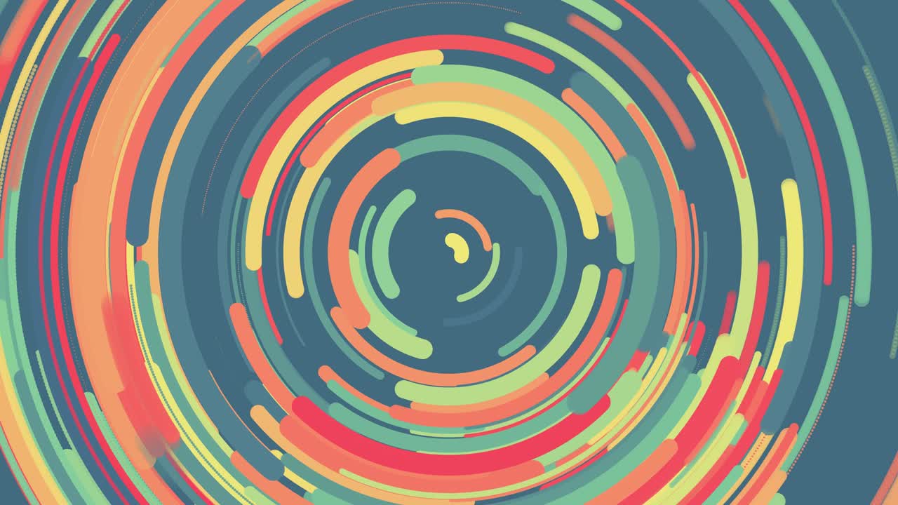 círculos animados giratorios de 4k de colores