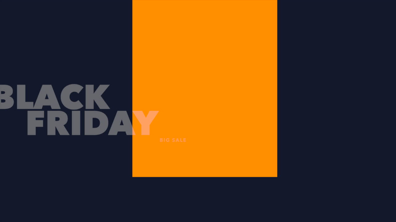Moderne Black Friday og stort udsalg-tekst i ramme på blå gradient