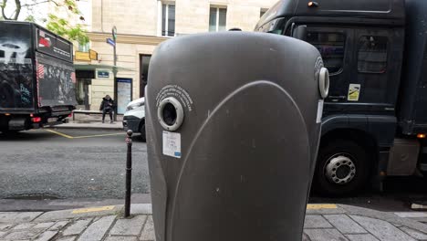 time-lapse of garbage collection in a city street