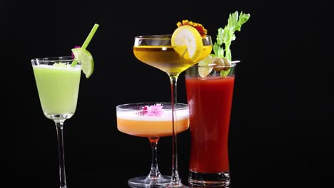 assortment of cocktails