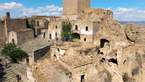 exploring the ruins of an abandoned hilltop village in italy