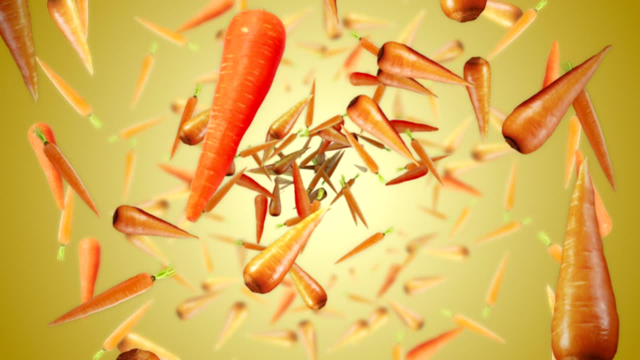 떨어지는 당근 배경, 알파 채널, 루프