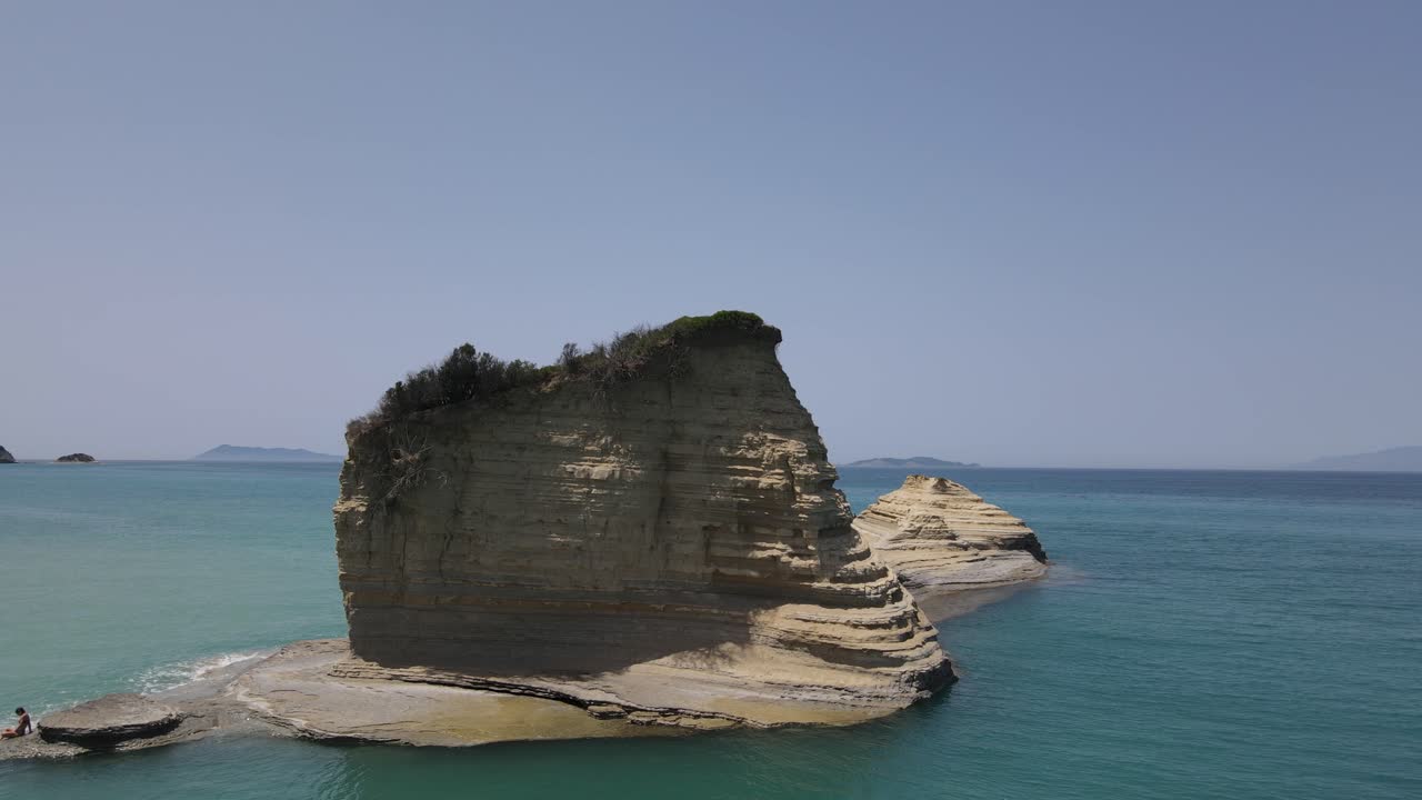 grecia kanali tou erota playa drone aéreo material de archivo7.mp4