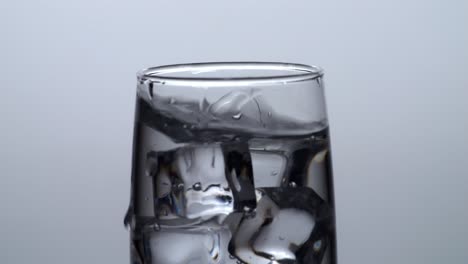 glass of water with ice