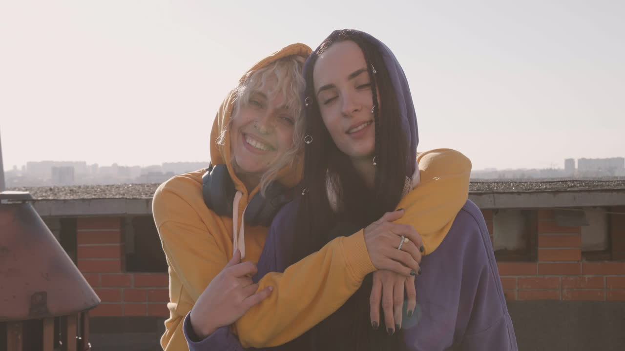 테라스에서 친구들