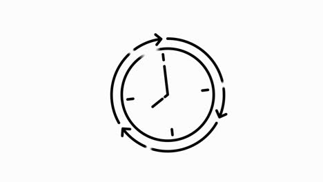 simple of time related motion gray line icon. contains such icons as timer, speed, alarm, restore, time management, calendar and more. motion graphic.