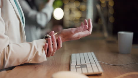 joint pain, typing or woman with wrist injury