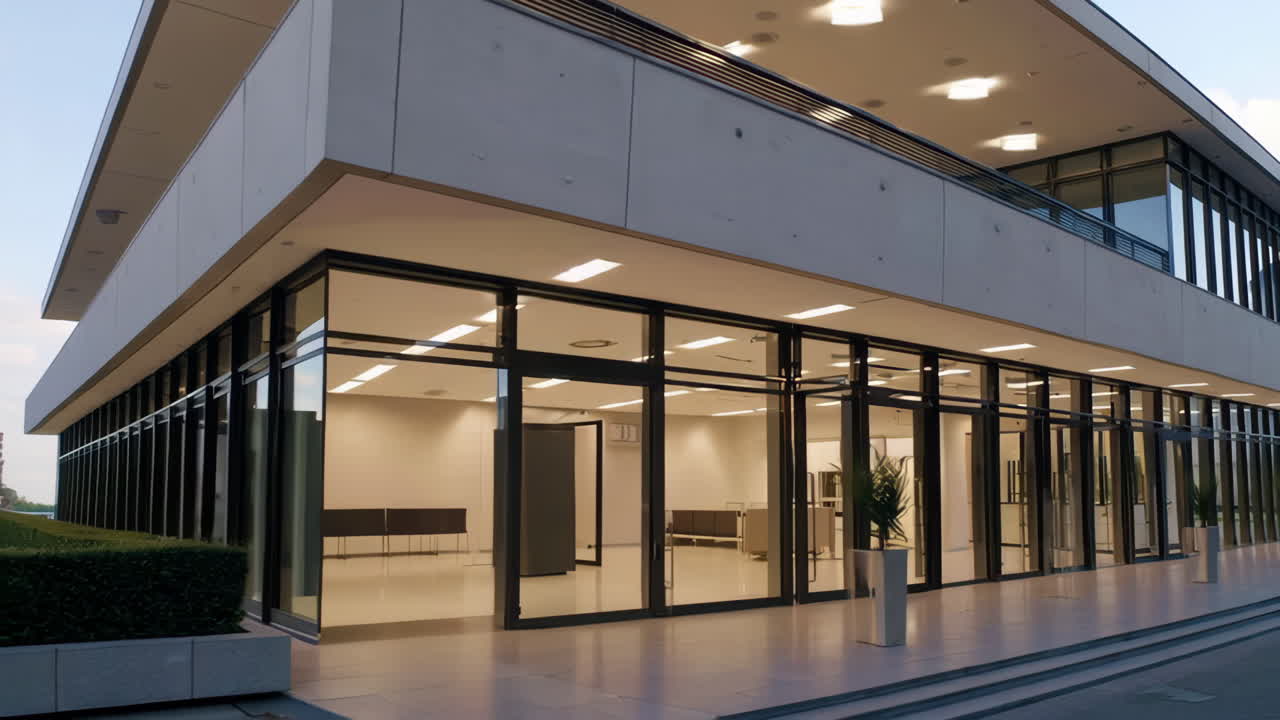 Modern Concrete Office Building Exterior