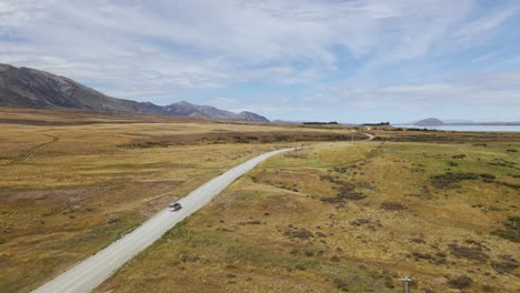 epic car ride along lonely dirt road