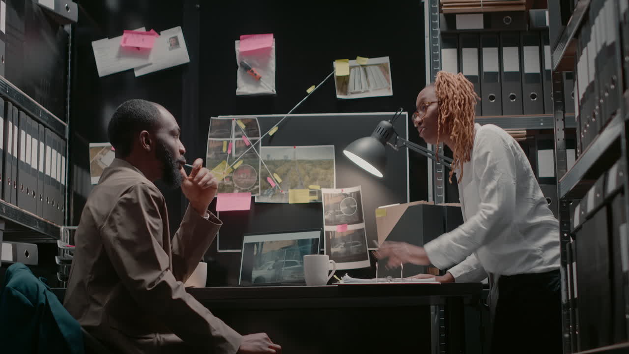 Two detectives in investigation office