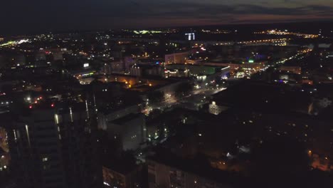 night aerial view of a city