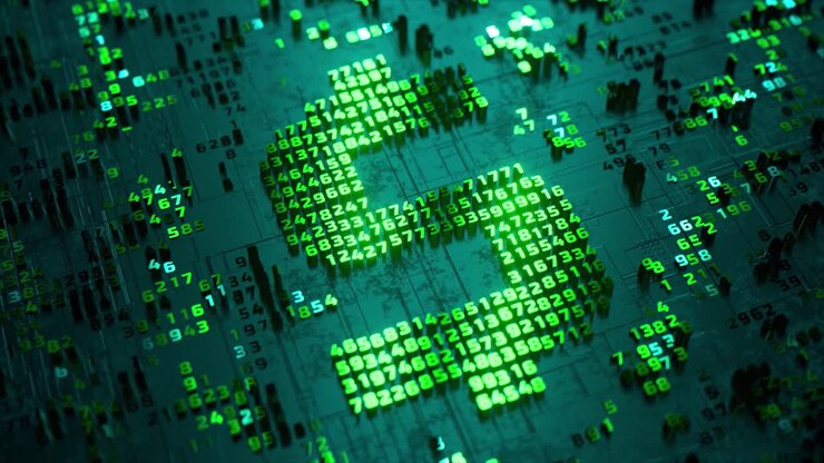 Digital Data Stream on Circuit Board