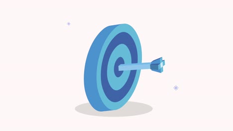 objetivo con animación isométrica de flecha