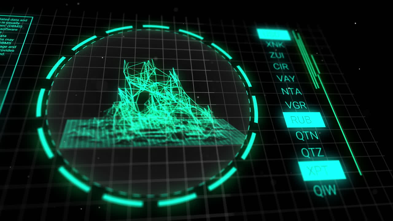 animación de análisis de grandes datos. fondo digital de la visualización de datos de negocios
