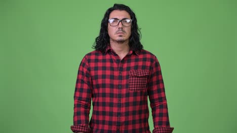 handsome hipster man wearing eyeglasses
