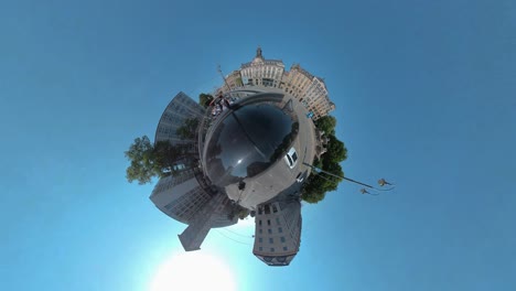 little planet format of munich in germany