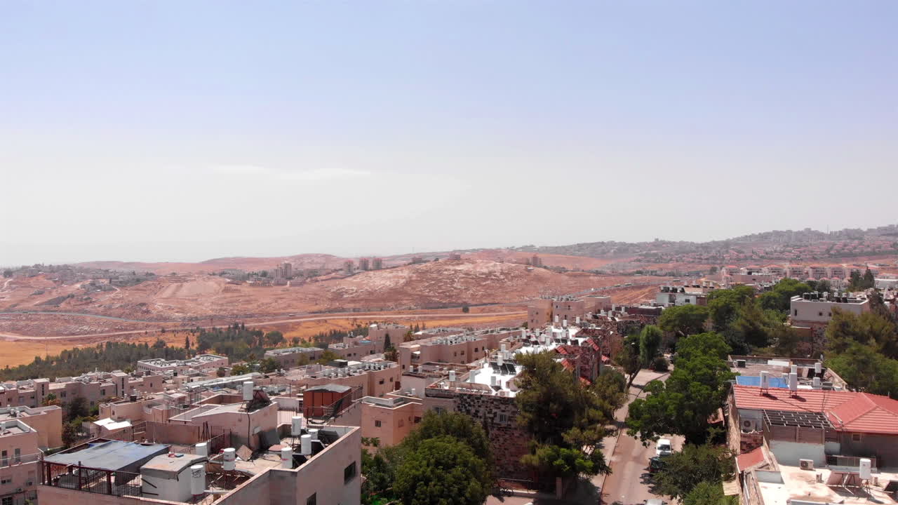 Vista aerea del quartiere Pisgat Zeev, Israele