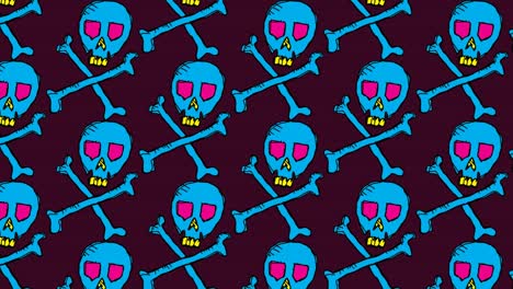 niños dibujando arte pop fondo sin costuras con el tema de la calavera
