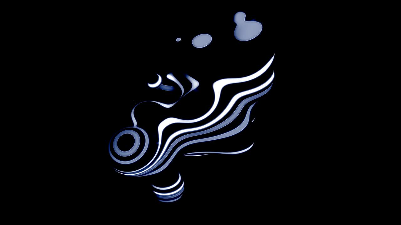 Abstract Glowing Neon Curves.