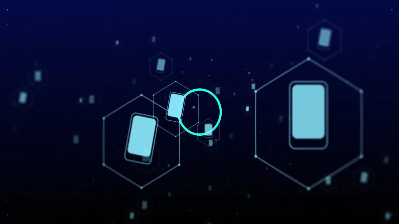 animação de rede de ícones médicos e processamento de dados