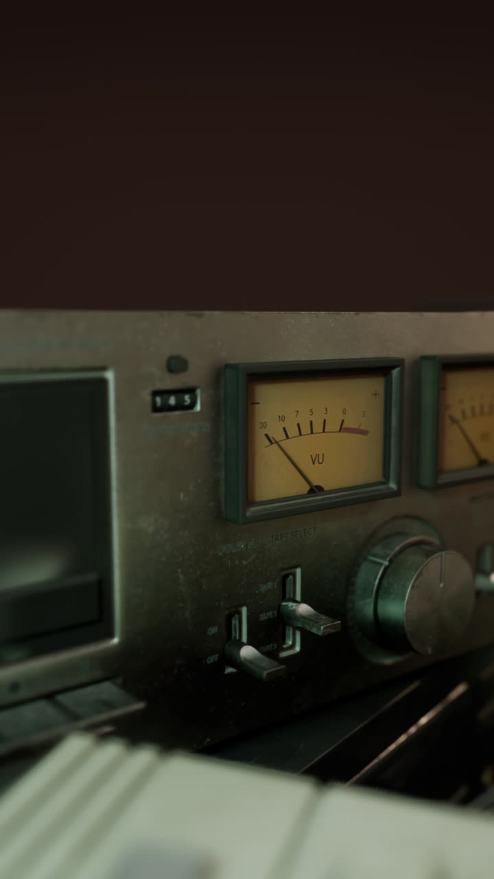 el primer plano de la cinta de casete de época