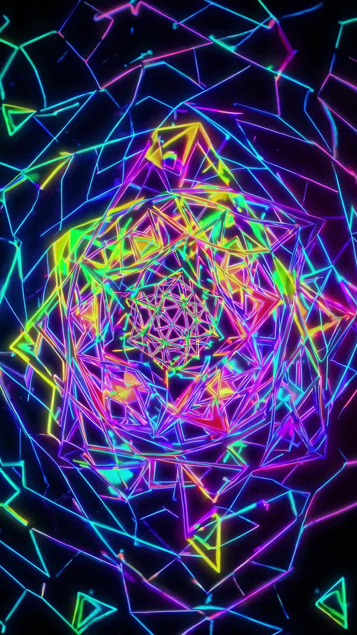Modello geometrico astratto al neon