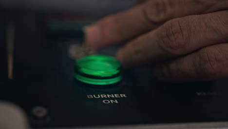 Turning on a burner
