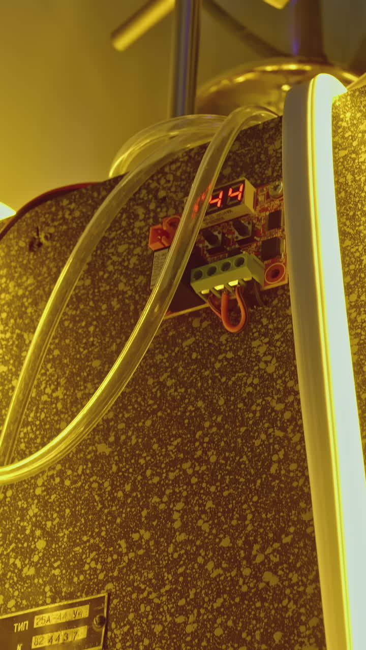 전자 장비 패널의 클로즈업