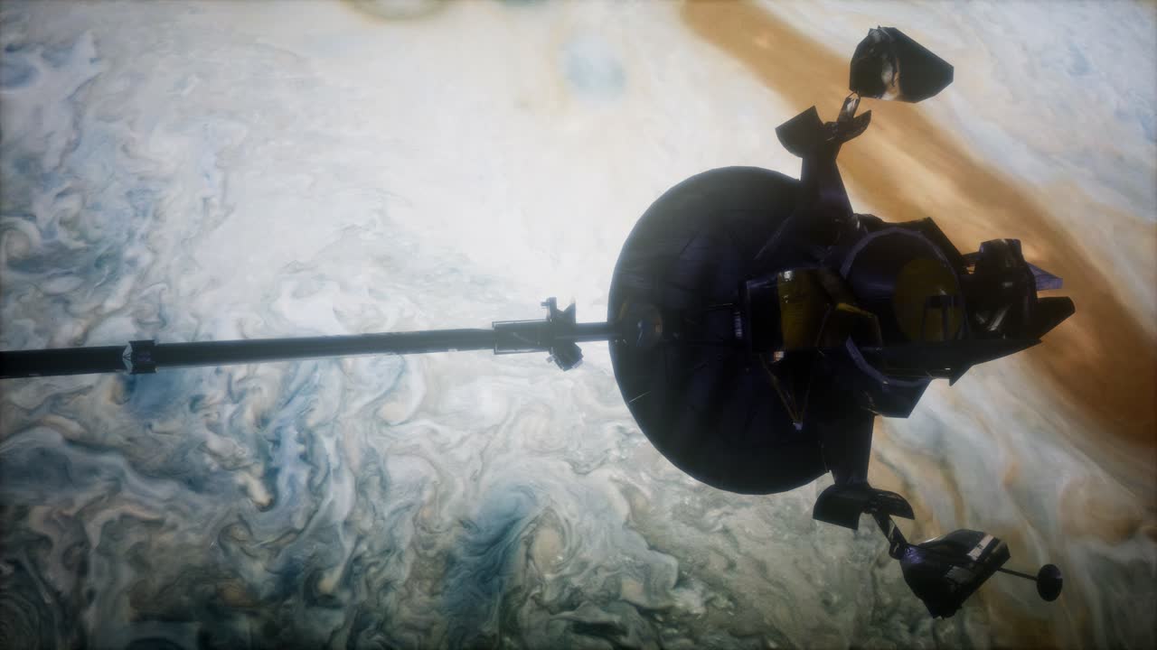 la nave espacial galileo en órbita alrededor de júpiter