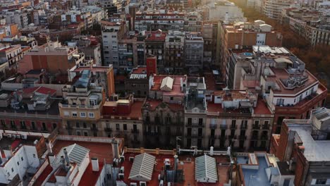 aerial view of barcelona cityscape