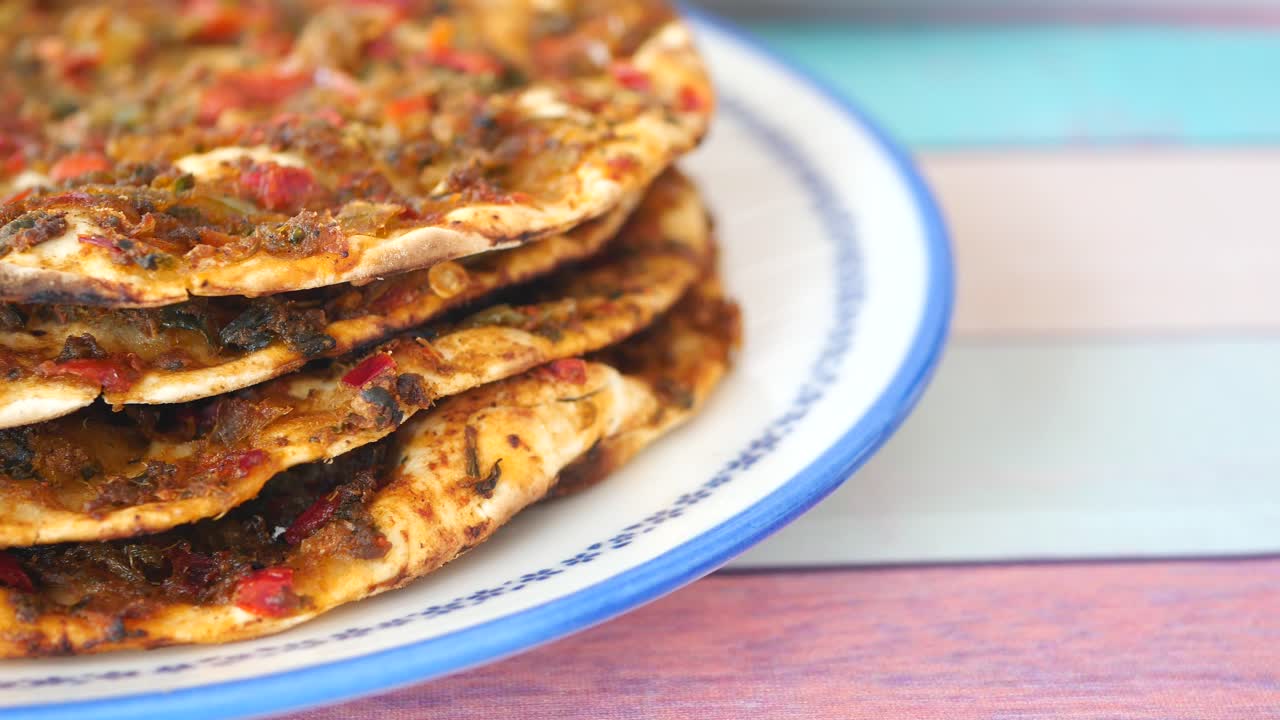 Delicious Stack of Turkish Pide